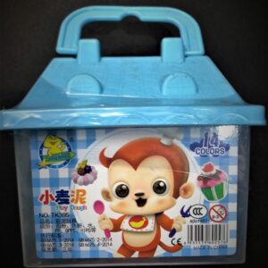 Hut style Clay Box with 14 Attractive Colored Clay Pieces Art Clay