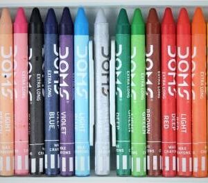 DOMS Non-Toxic Extra Long Wax Crayon Set in Cardboard Box (16 Assorted Shades)