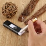 USB Rechargeable Cigarette Lighter Plastic Electronic Gas Lighter (Black, White, Pack of 1) photo review